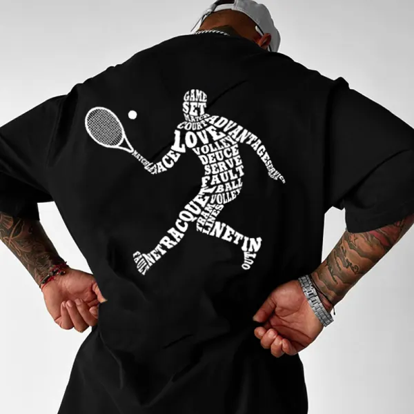 Unisex Tennis Print Casual T-Shirt - Wayrates.com 