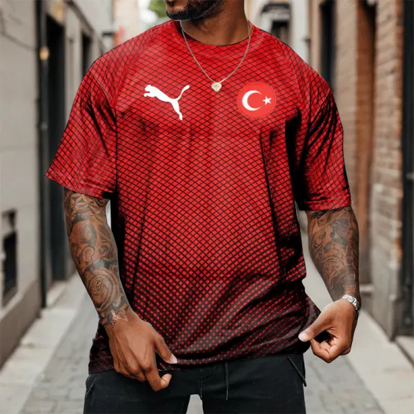 Football Race 2024 Turkey Trikot Casual Oversize T-shirt - Cotosen.com 