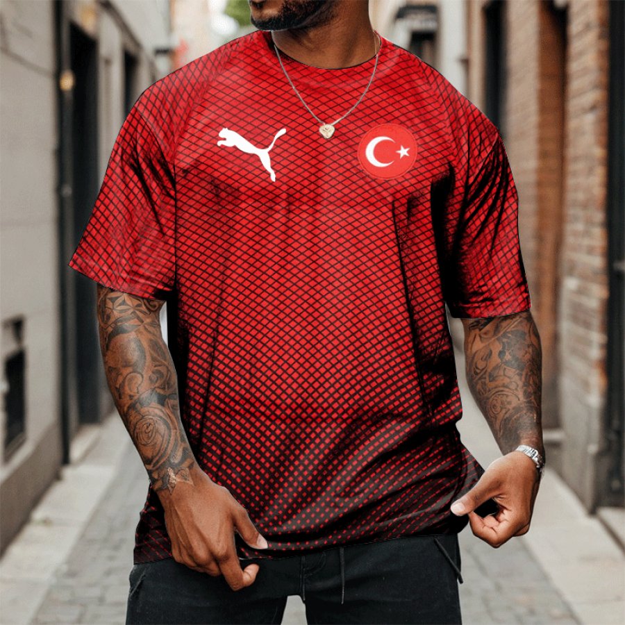 

Football Race 2024 Turkey Trikot Casual Oversize T-shirt