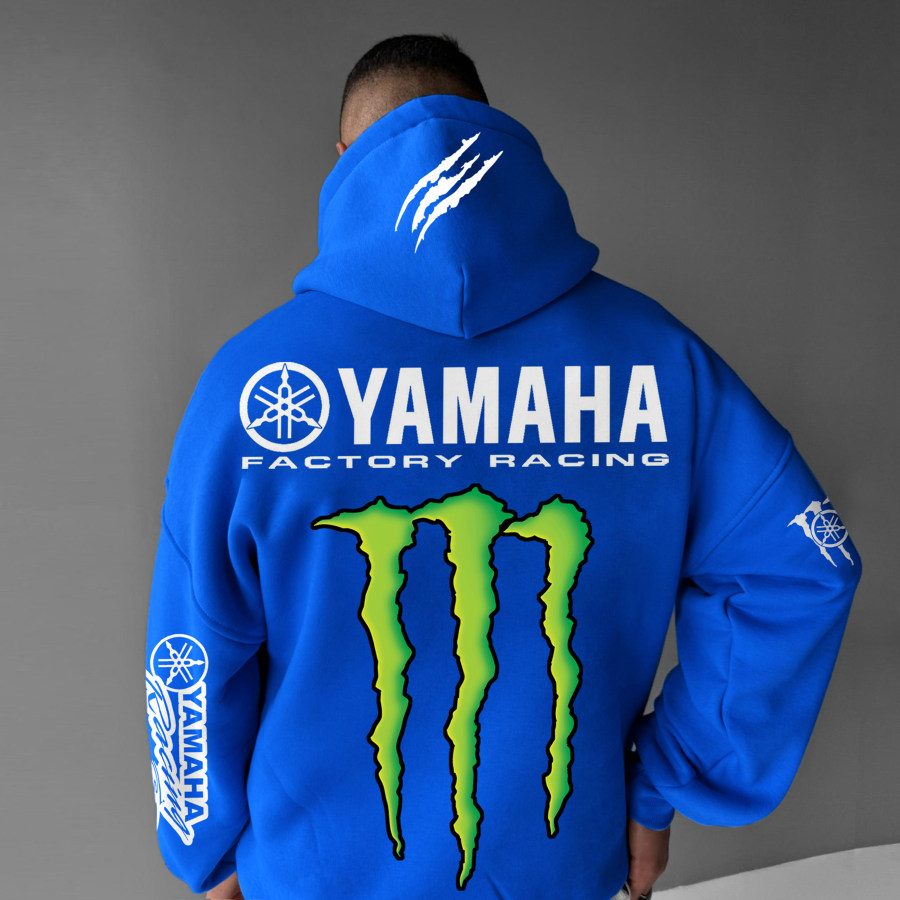 

Oversize Racing Graphic Print Hoodie
