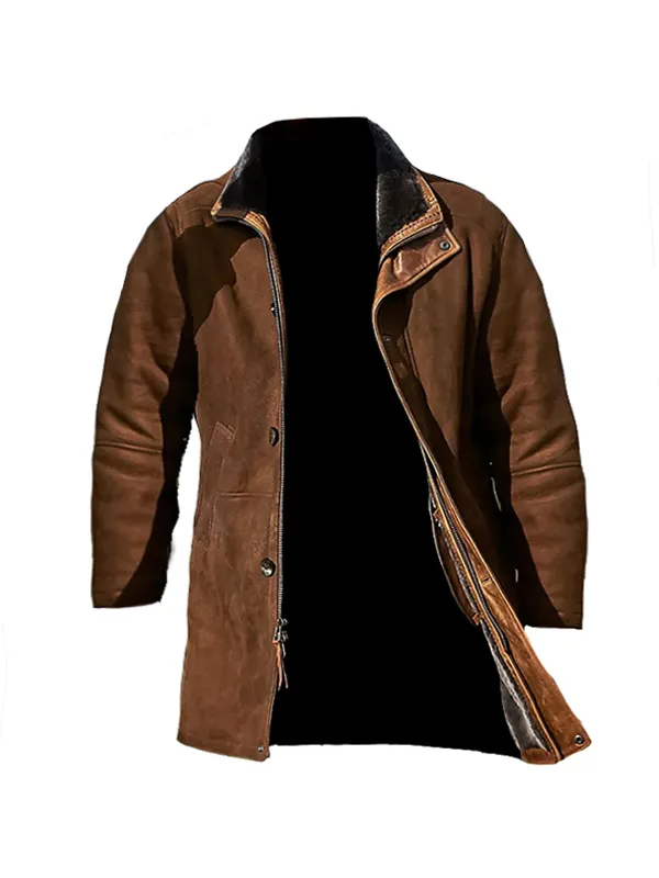 Men's Outdoor Mid-Length Double Layer Woolen Coat Jacket - Aptkoi.com 