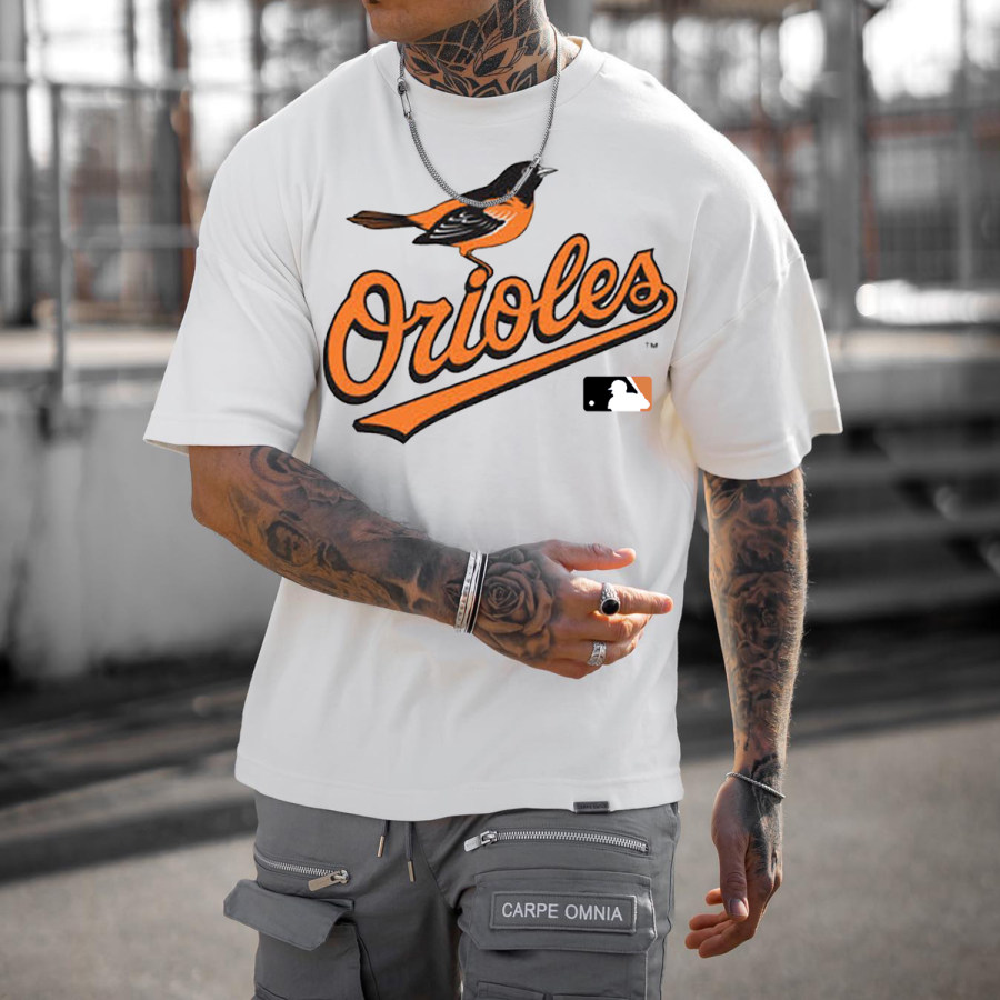 

Men's Baseball Vintage Print T-Shirt