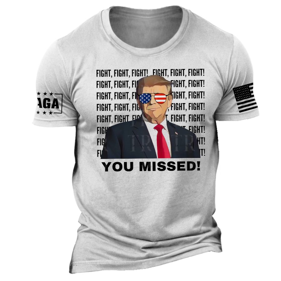 

Men's My President 2024 Print Daily Short Sleeve Crew Neck T-shirt