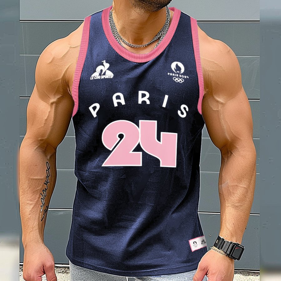 

Men's Paris 2024 Print Summer Daily Vest