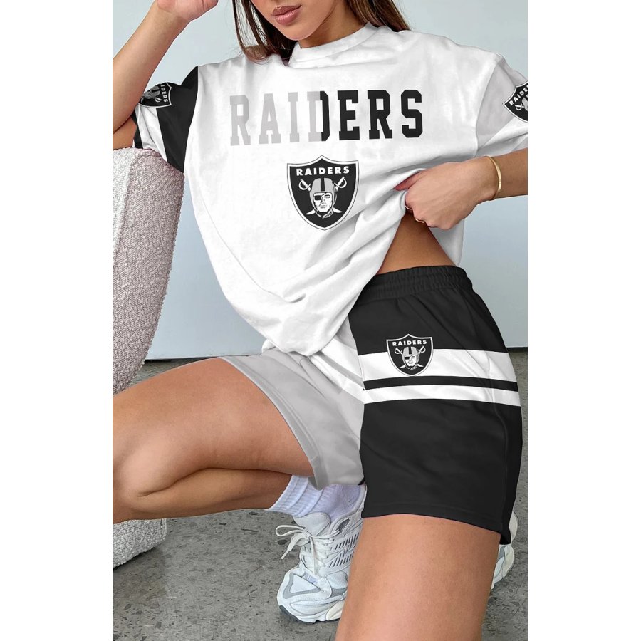 

Rugby League Printed Short Sleeve T-Shirt Shorts Casual Suit