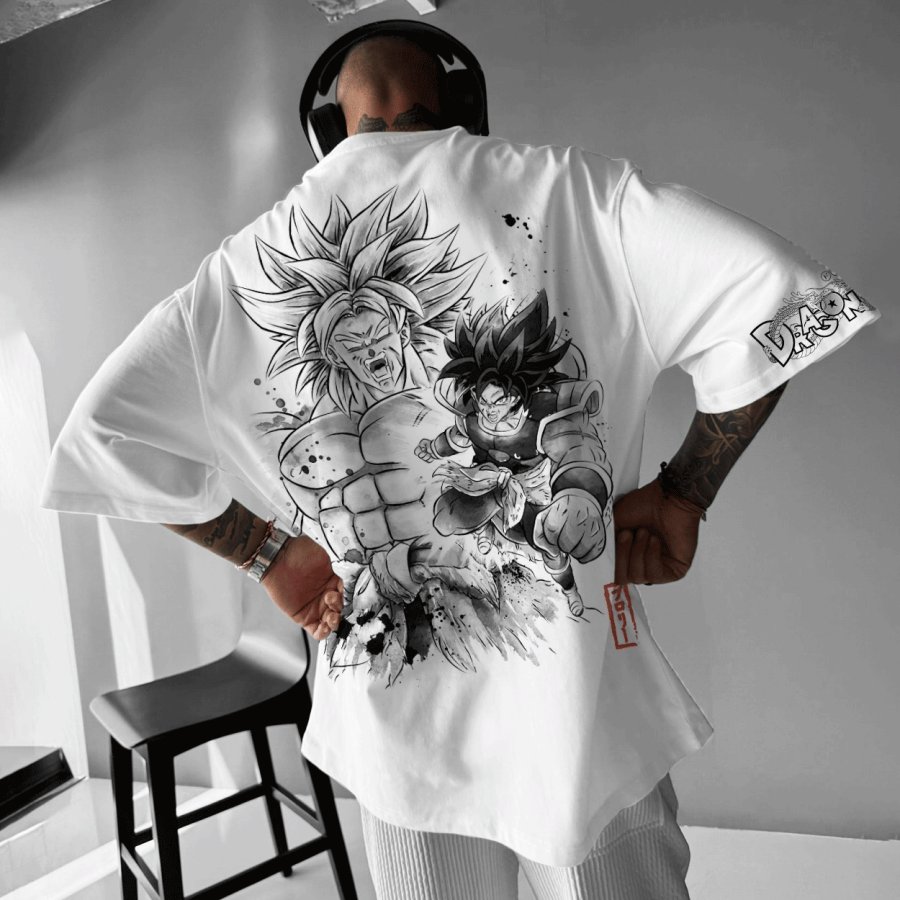 

Unisex Anime Printed Casual Oversized T-shirt