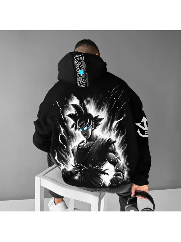 Unisex Oversized Anime Printed Casual Hoodie - Aptkoi.com 
