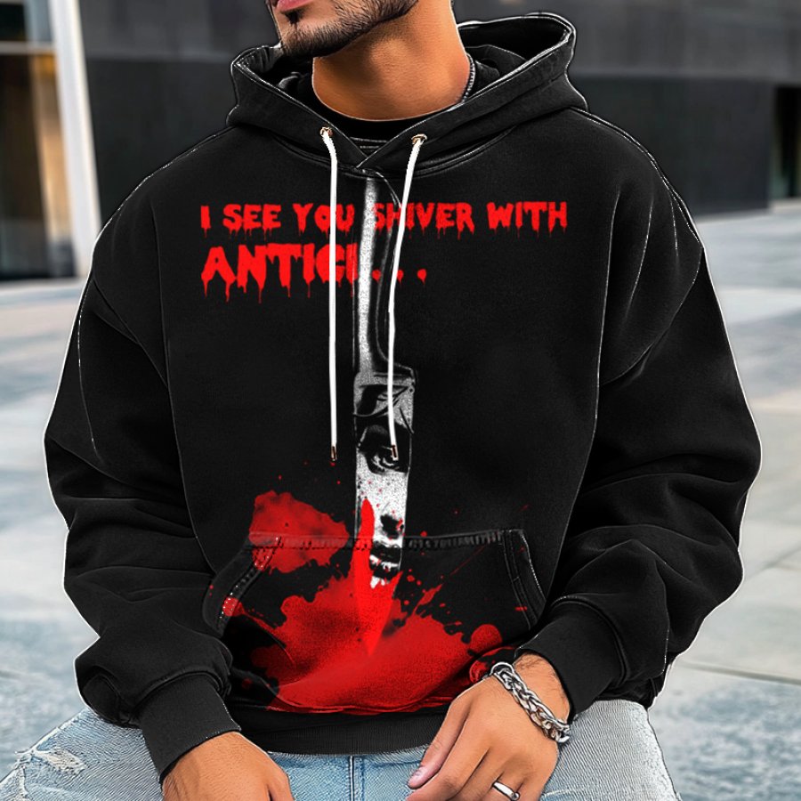 

Halloween Can't Kill The Boogeyman Men's Retro Spider Print Hoodie