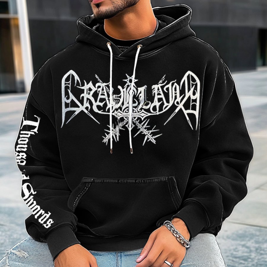 

Halloween Men's Swords Print Hoodie