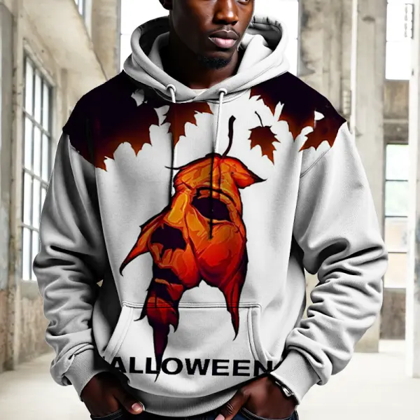 Halloween Can't Kill The Boogeyman Men's Retro Spider Print Hoodie - Wayrates.com 