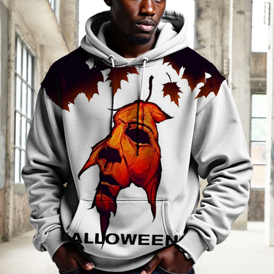 

Halloween Can't Kill The Boogeyman Men's Retro Spider Print Hoodie