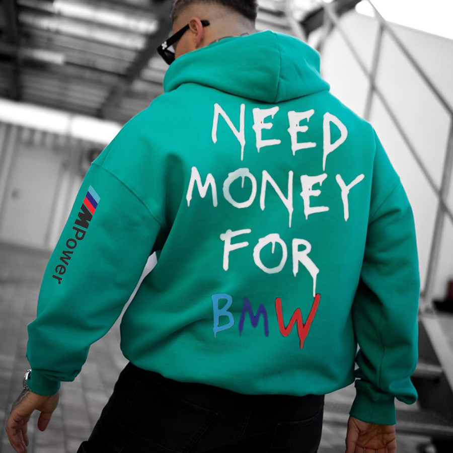 

Racing Print Casual Hooded Sports Sweatshirt