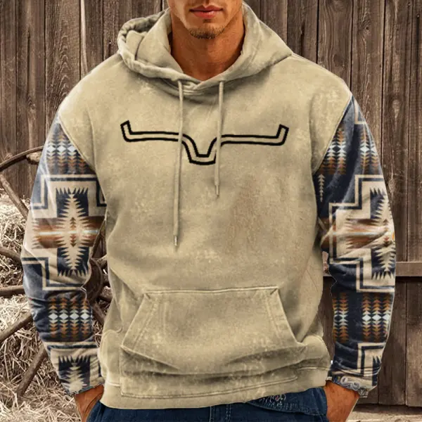 Aztec Cowboy Men's Hoodie - Wayrates.com 