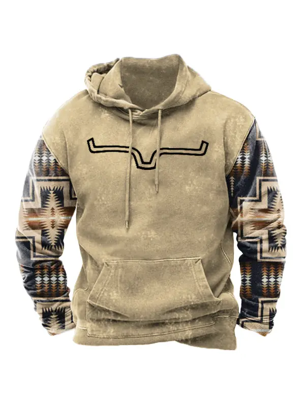 Aztec Cowboy Men's Hoodie - Anrider.com 