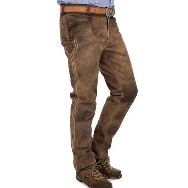 Men's Vintage Bavarian Oktoberfest Print Cargo Pants - Wayrates.com 