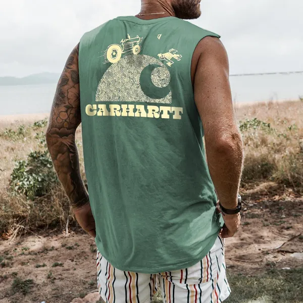 Men's Leisure Vacation Printed Surf Vest - Wayrates.com 