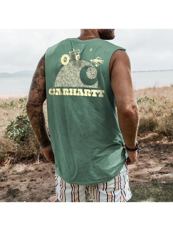 Men's Leisure Vacation Printed Surf Vest - Shopyiyistories.com 