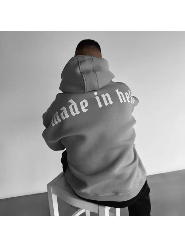 Oversize Made In Hell Hoodie - Aptkoi.com 
