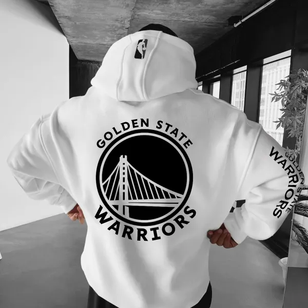 Oversize Basketball Print Hoodie - Wayrates.com 