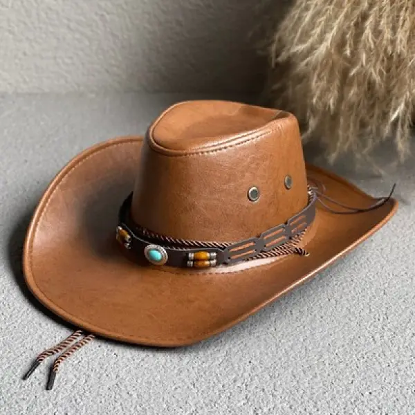 Western Cowboy Hat Outdoor Sun Protection Sun Travel Hat - Wayrates.com 