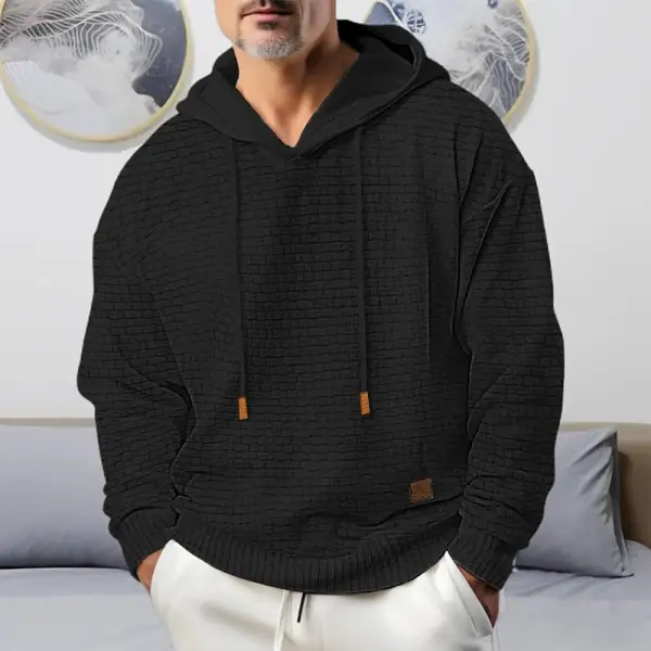 Men's Hoodie Outdoor Sports Solid Color Long Sleeve Daily Tops Apricot - Wayrates.com 