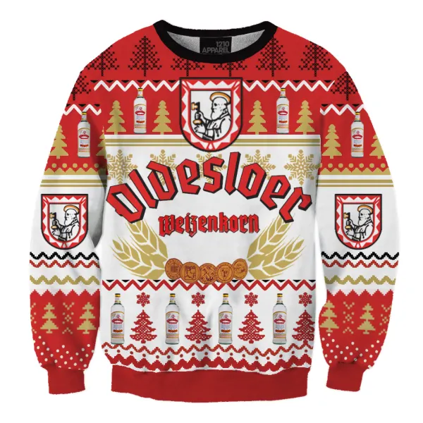 Unisex Oldesloer 3D Ugly Christmas Sweater - Dozenlive.com 