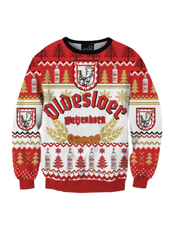 Unisex Oldesloer 3D Ugly Christmas Sweater - Aptkoi.com 