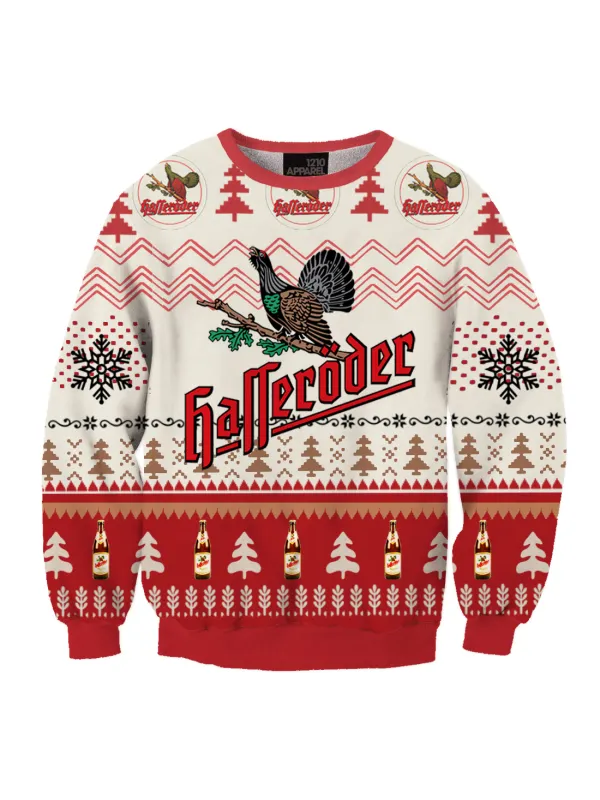 Unisex Beer Fun 3D Printed Christmas Sweater - Aptkoi.com 