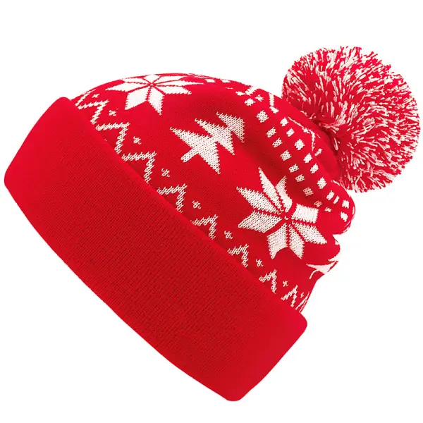 Unisex Christmas Fur Ball Knitted Hat - Wayrates.com 