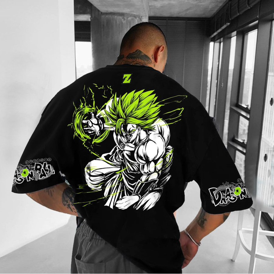 

Unisex Oversized DB Anime Broly Printed T-shirt