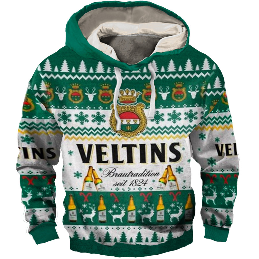 

Unisex Veltins 3D Printed Christmas Hoodie