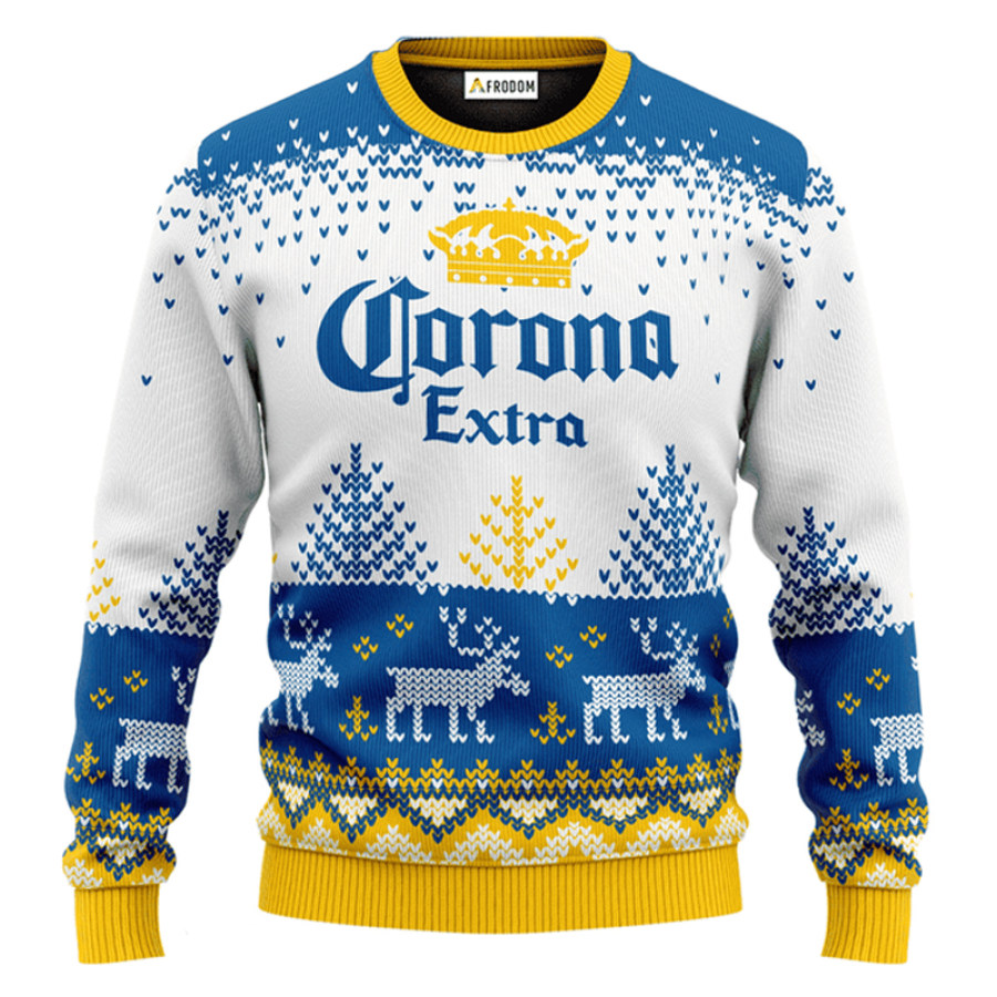 

Beer Print Merry Christmas Sweatshirt
