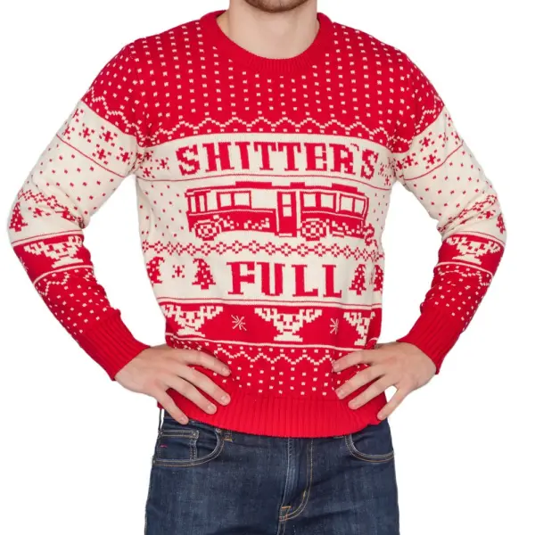 Unisex A Christmas Story Print Crew Neck Ugly Christmas Sweatshirt - Wayrates.com 