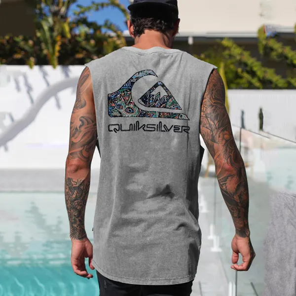 Men's Hawaiian Vintage Printed Vest - Wayrates.com 