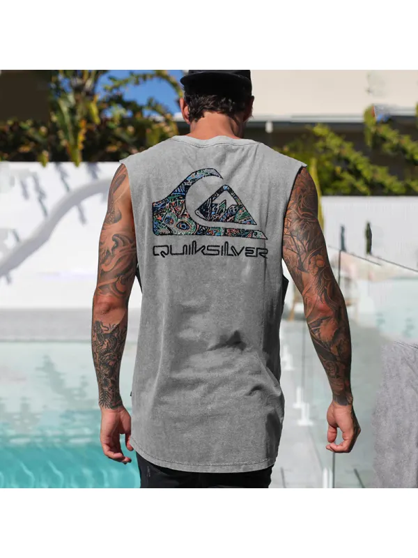 Men's Hawaiian Vintage Printed Vest - Aptkoi.com 