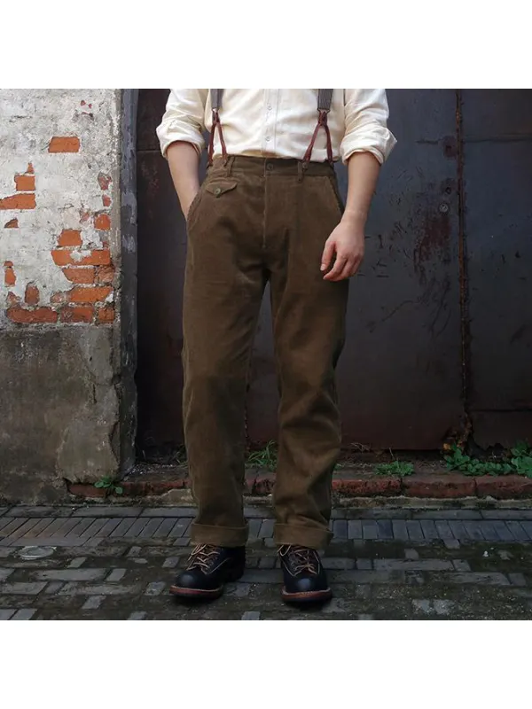 1920s 12oz Corduroy Farmer Work Trousers - Ootdmw.com 