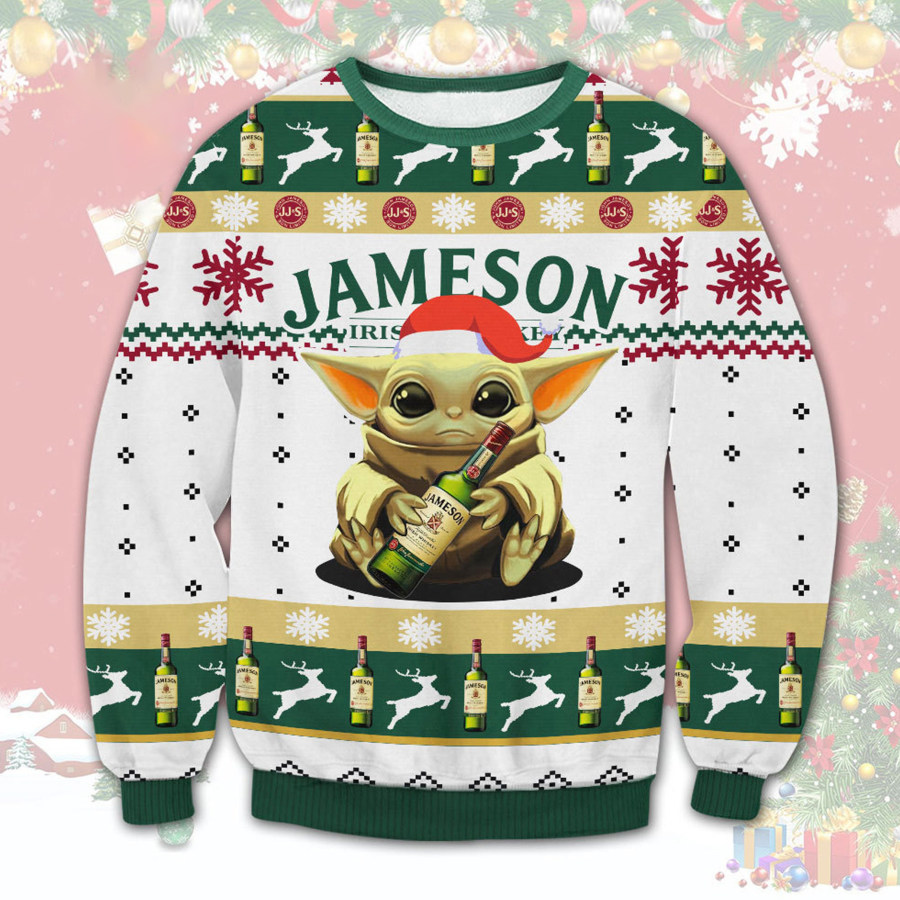 

Funny Yoda Sweatshirt Irish Whiskey Christmas