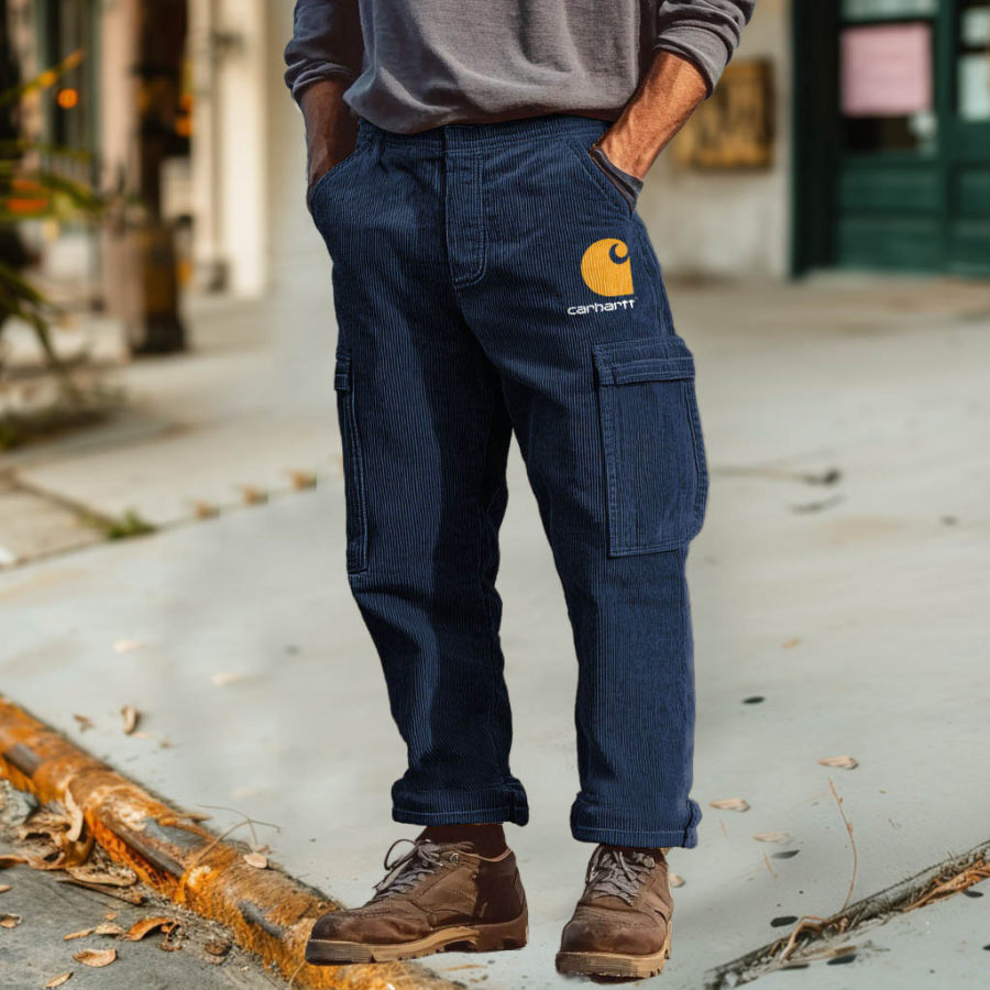 

Men's Carhartt Vintage Corduroy Outdoor Multi-pocket Cargo Pants Trousers