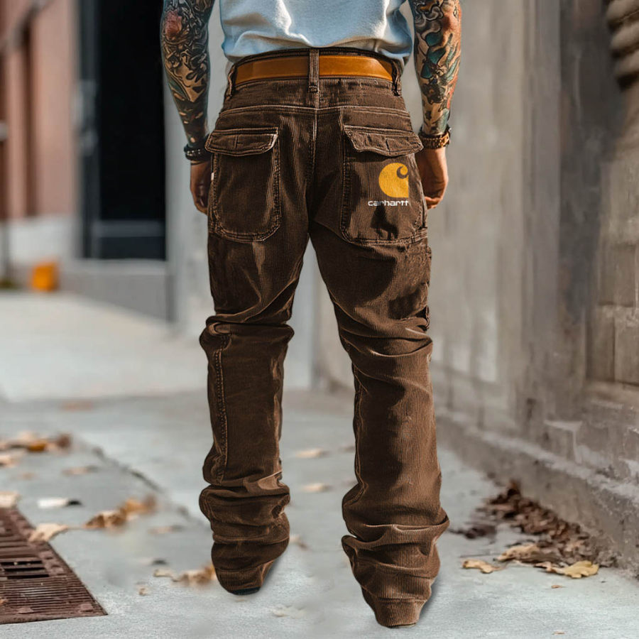 

Men's Carhartt Vintage Corduroy Outdoor Multi-pocket Cargo Pants Trousers