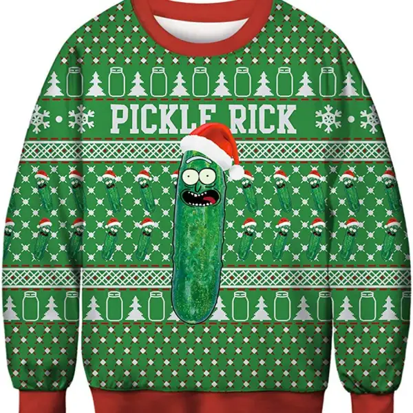 Unisex 3D Cucumber Can Print Christmas Sweatshirt - Trisunshine.com 