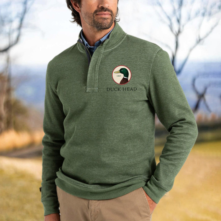 

Men's Vintage Duck Head Quarter Zip Pullover Sweatshirt