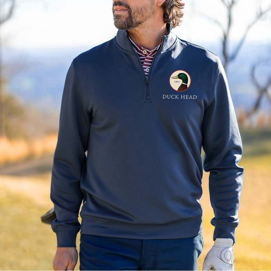 

Men's Vintage Duck Head Quarter Zip Pullover Sweatshirt
