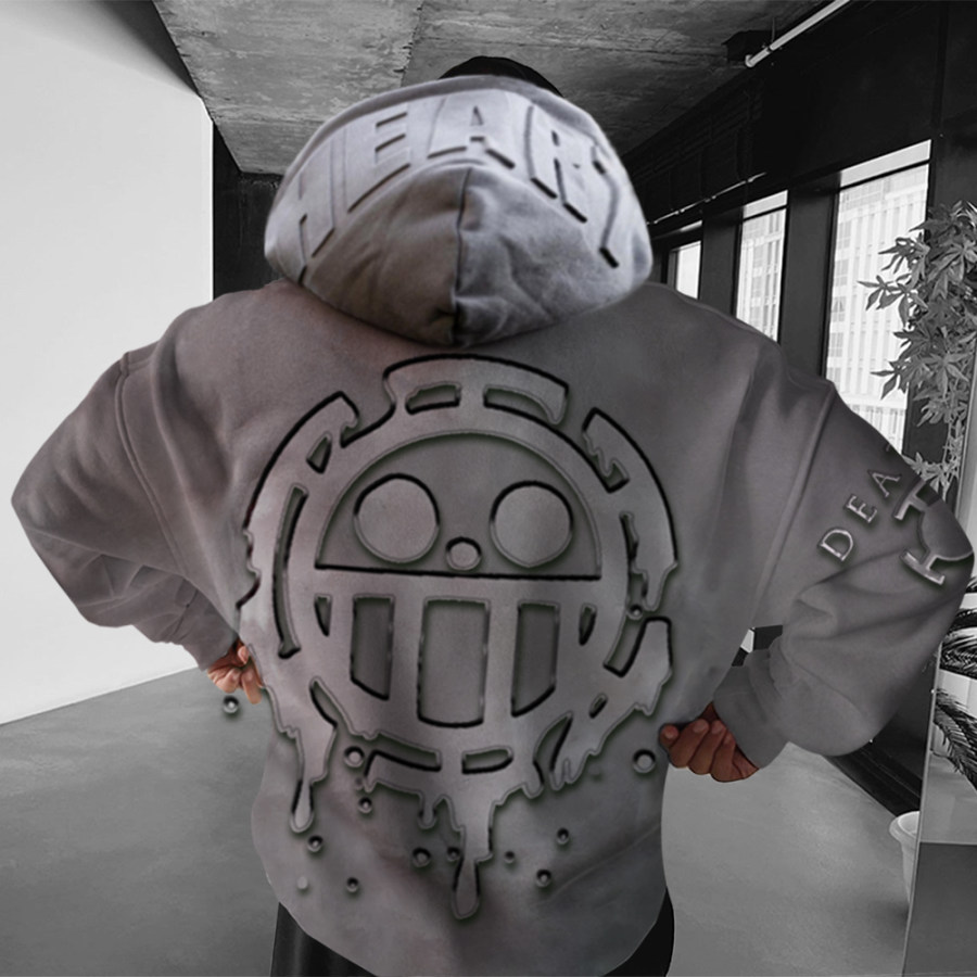 

Oversized Unisex Anime Print Casual Hoodie