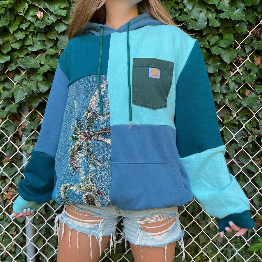 

Girls Vintage Contrasting Print Pullover Sweatshirt Casual Top