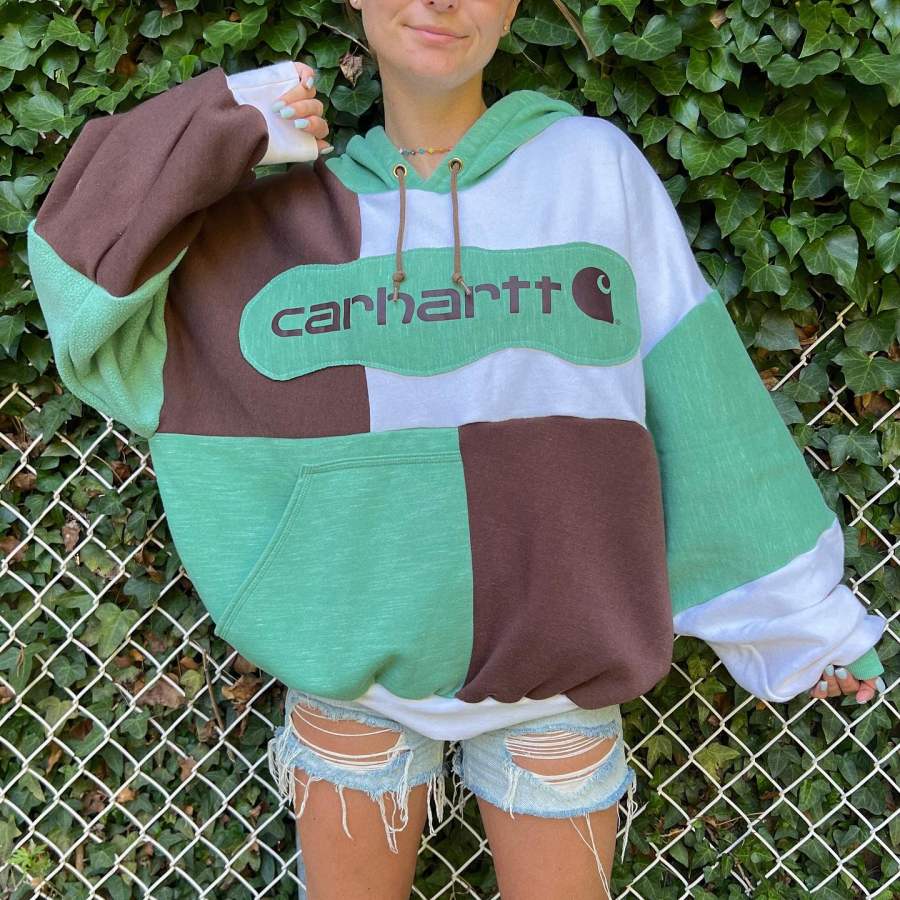 

Girls Carhartt Vintage Contrasting Print Pullover Sweatshirt Casual Top