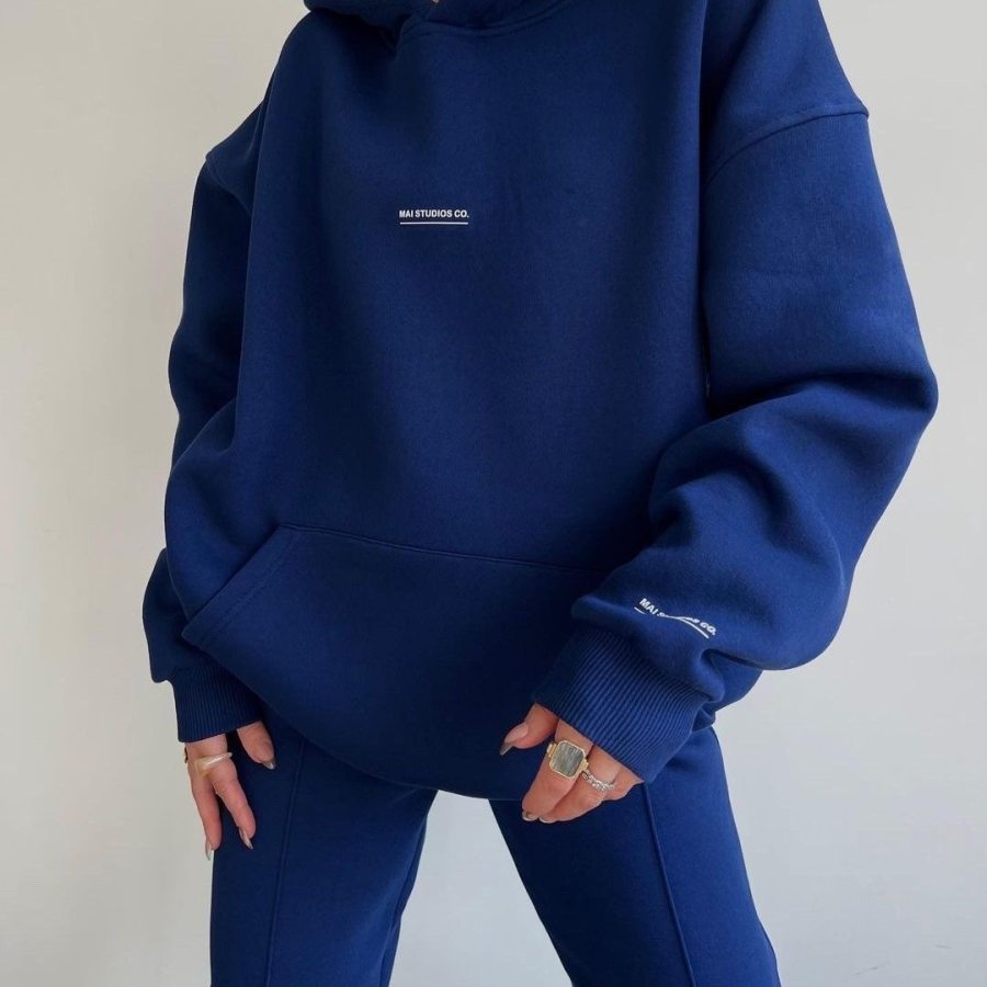 

Women's Fashion Crew Neck Long Sleeve Letter Print Minimalist Casual Daily Wear Loose Sweatshirt