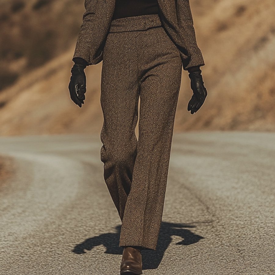 

Women's Vintage Brown Wool Pants