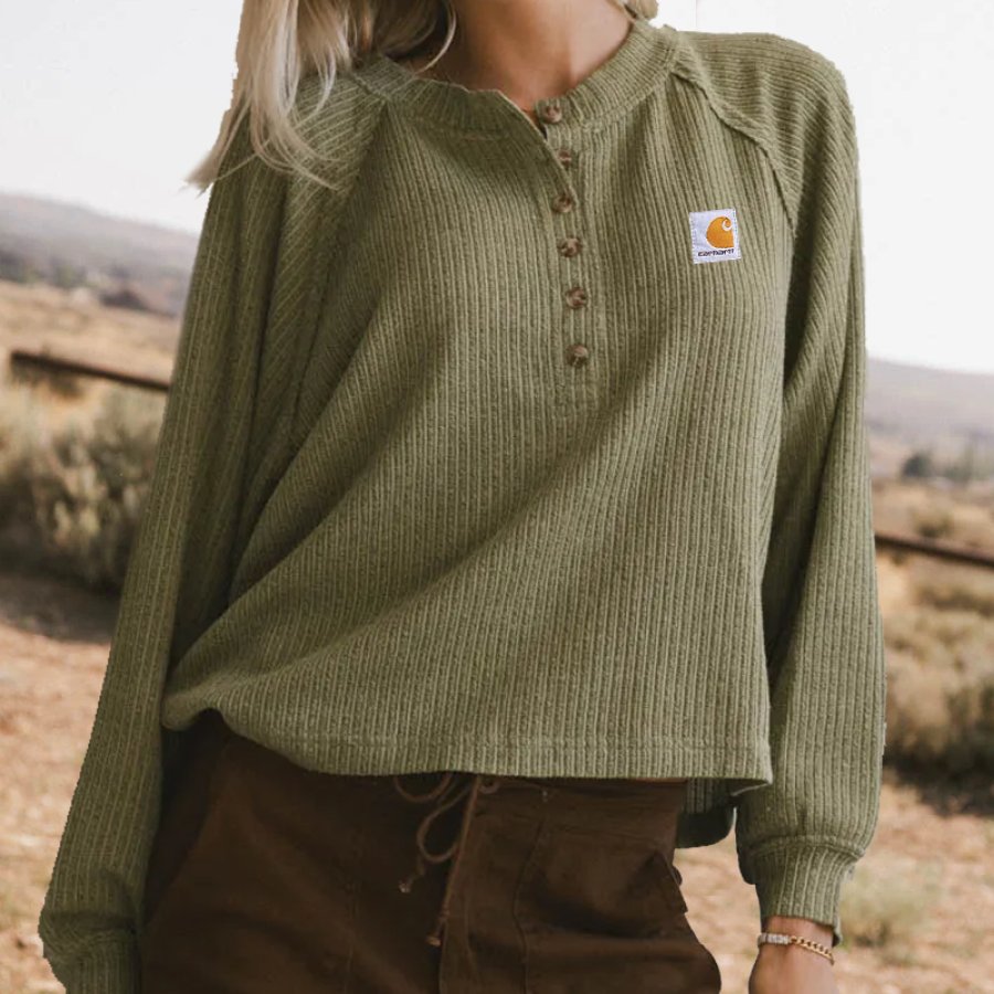 

Women's Outdoor Retro Henley Shirt