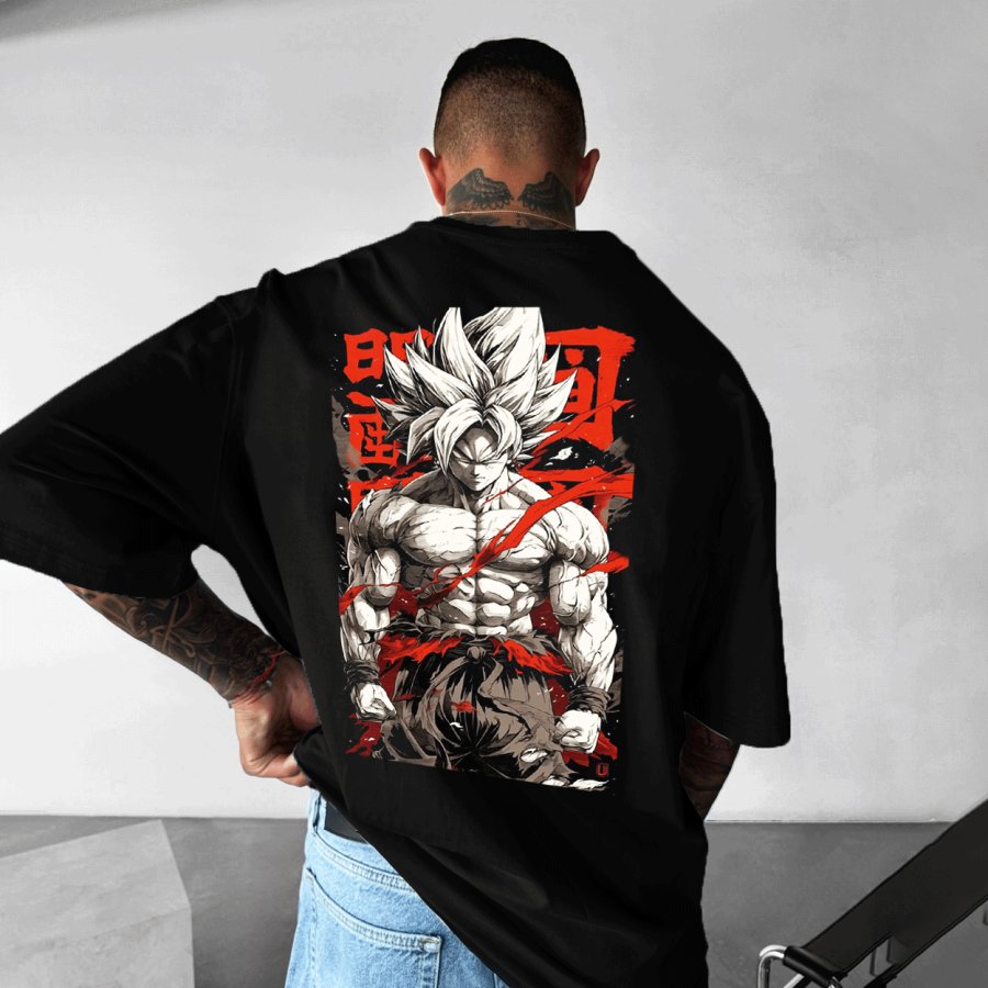 

Unisex Anime-themed Casual Oversized T-shirt