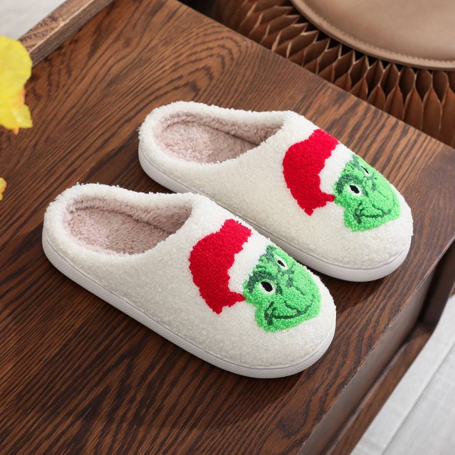 

Glitch Balloons Christmas Halloween Men And Women Home Winter Woolen Slippers